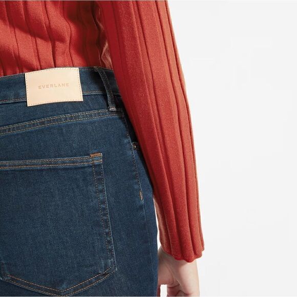 Everlane The Authentic Stretch High Skinny Ankle Jean Dark Blue Wash Size 23 New - Picture 3 of 13